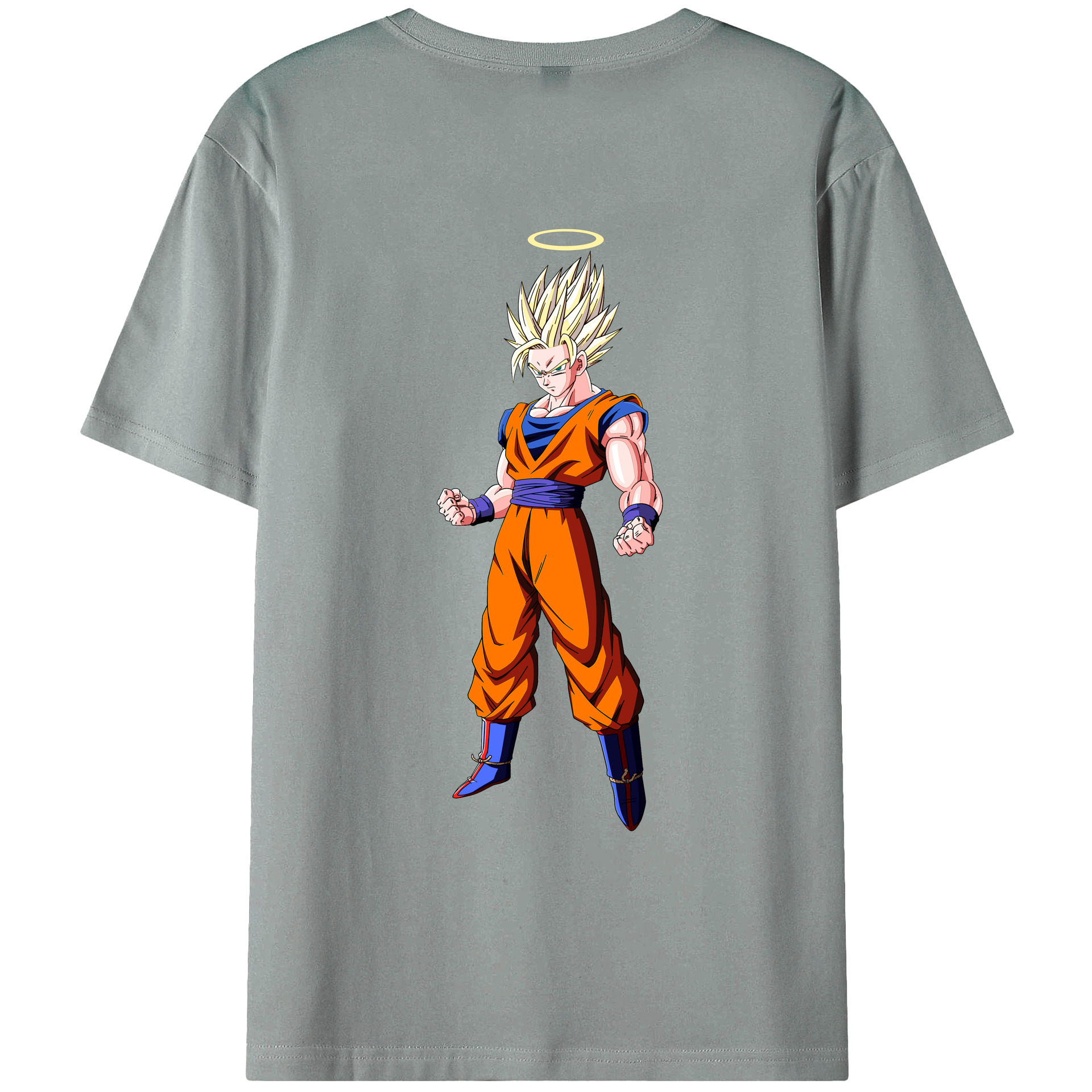 （画像用） ドラゴンボール 孫悟空（そん ごくう）Son Goku カカロット DRAGON BALL Kakarotto 綿100％ メンズ半袖Tシャツ（バックプリント） 通気性